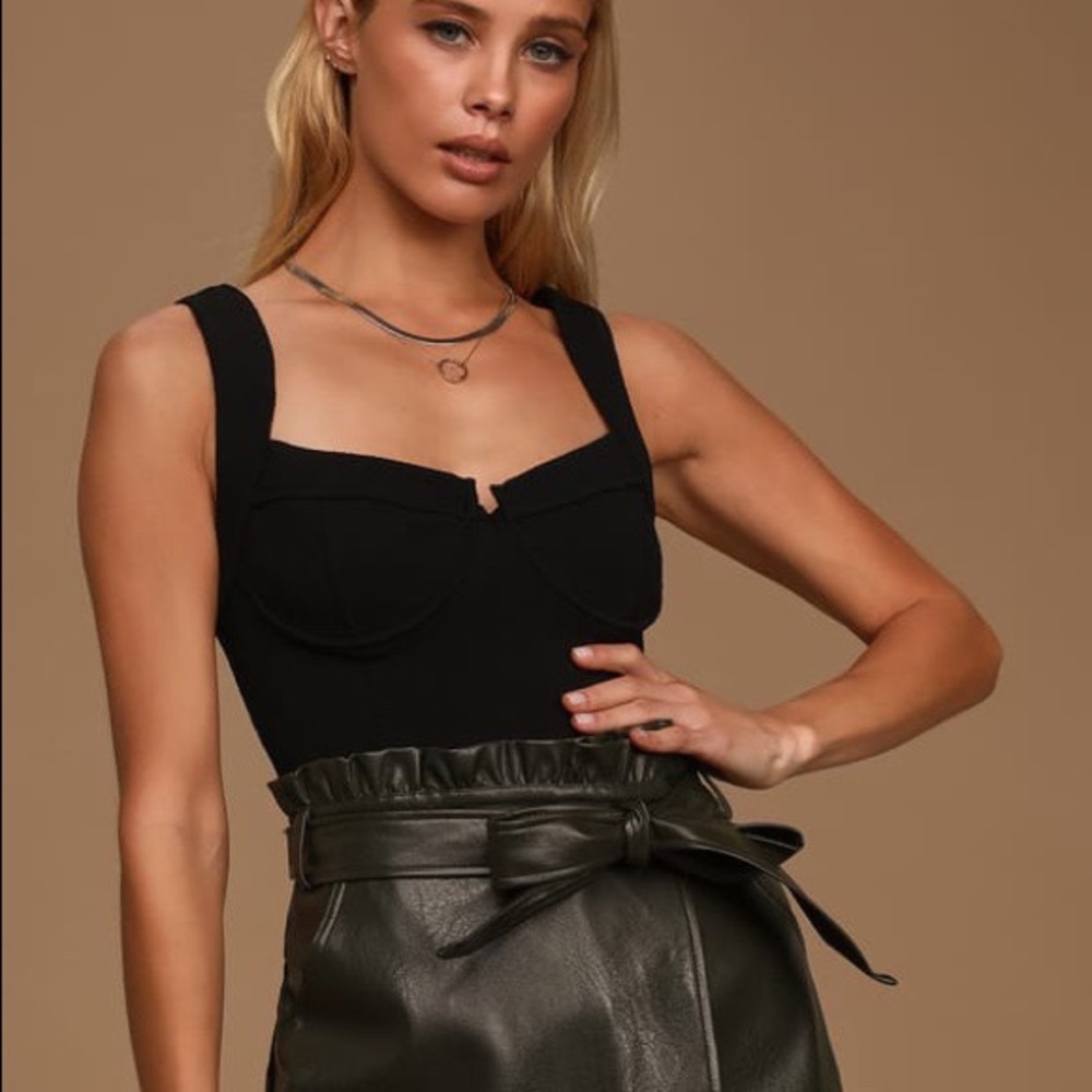 Angela Black Underwire Bodysuit